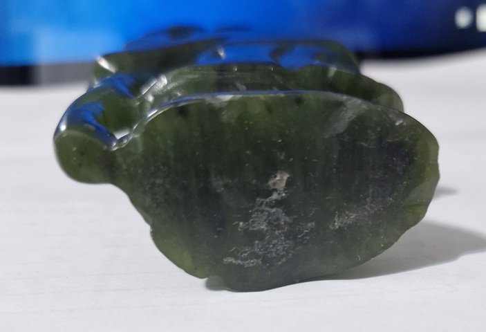 古玩玉器和田碧玉壽星真品鑒賞圖
