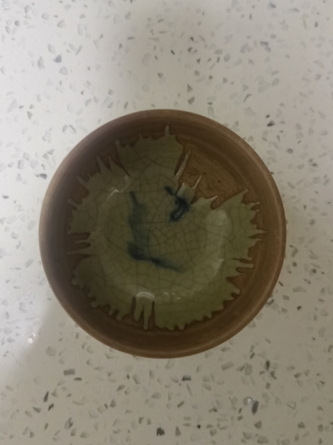 古玩陶瓷貢陶款青花杯真品鑒賞圖