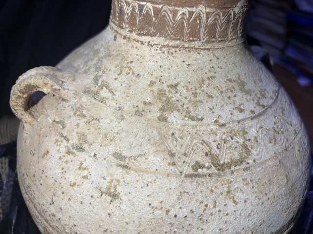 古玩陶瓷釉陶雙耳壺真品鑒賞圖