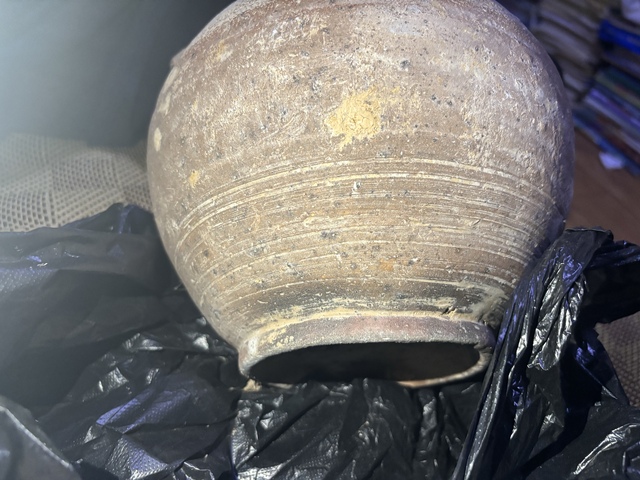 古玩陶瓷釉陶雙耳壺真品鑒賞圖