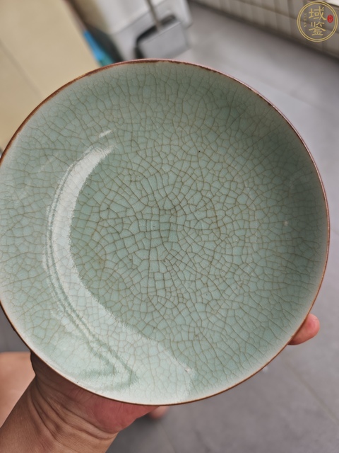 古玩陶瓷清早期郎窯綠釉盤拍賣,當(dāng)前價(jià)格13000元