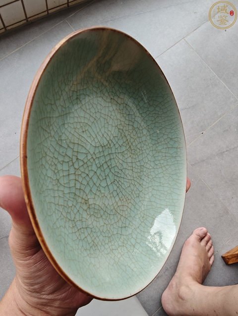 古玩陶瓷清早期郎窯綠釉盤拍賣,當(dāng)前價(jià)格13000元