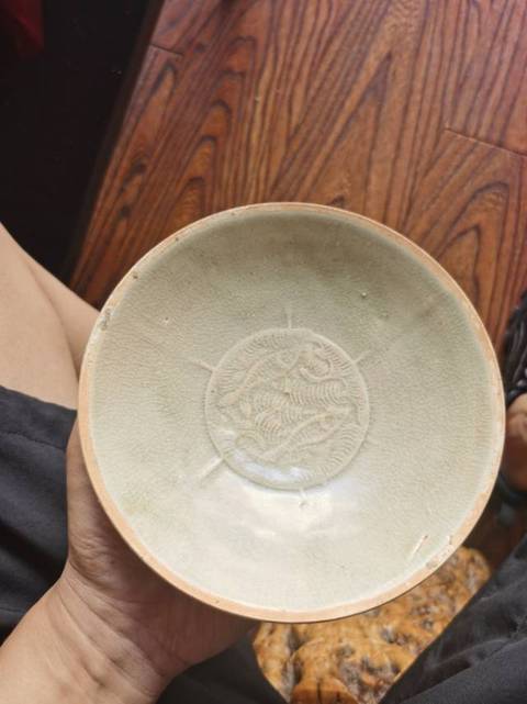 古玩陶瓷青白釉雙魚碗真品鑒賞圖