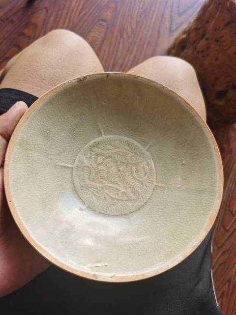 古玩陶瓷青白釉雙魚碗真品鑒賞圖