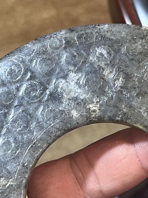 古玩玉器做舊仿漢代“谷紋玉璧”真品鑒賞圖