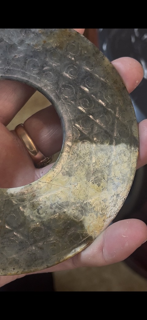 古玩玉器做舊仿漢代“谷紋玉璧”真品鑒賞圖