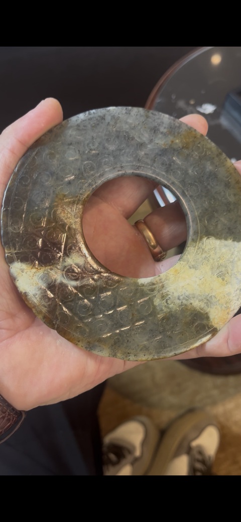 古玩玉器做舊仿漢代“谷紋玉璧”真品鑒賞圖