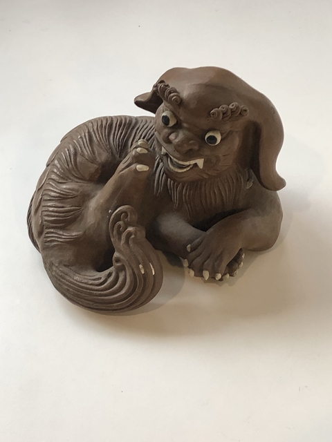 古玩陶瓷紫砂獅子擺件真品鑒賞圖