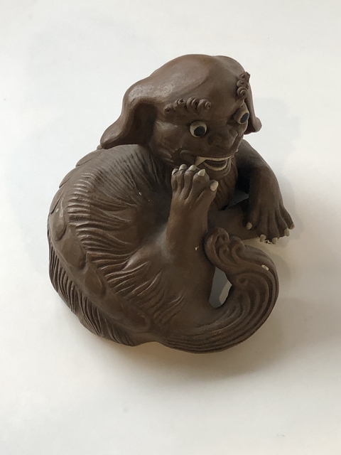 古玩陶瓷紫砂獅子擺件真品鑒賞圖