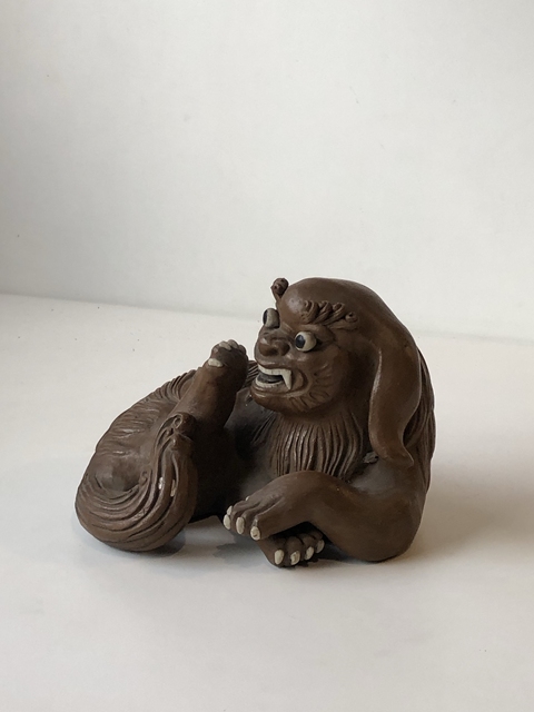 古玩陶瓷紫砂獅子擺件真品鑒賞圖