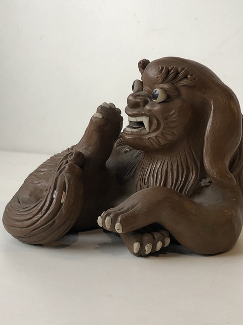 古玩陶瓷紫砂獅子擺件真品鑒賞圖