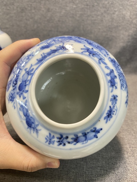 古玩陶瓷青花人物故事罐真品鑒賞圖