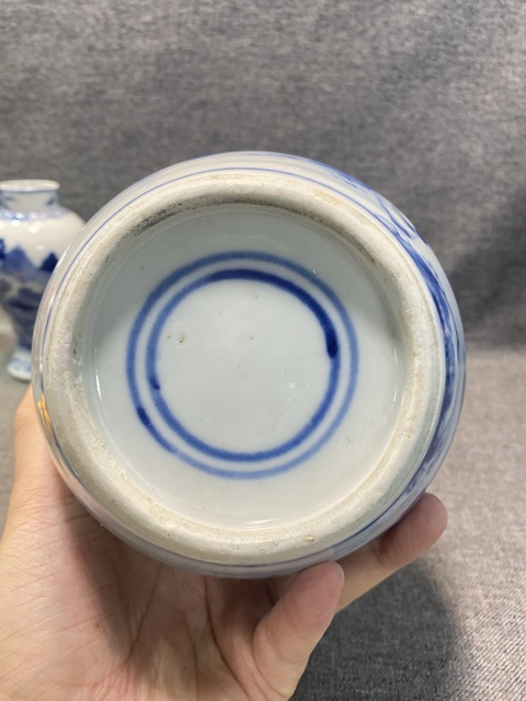 古玩陶瓷青花人物故事罐真品鑒賞圖