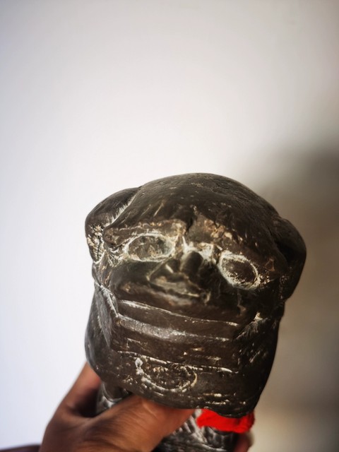 古玩雜項案頭獅真品鑒賞圖