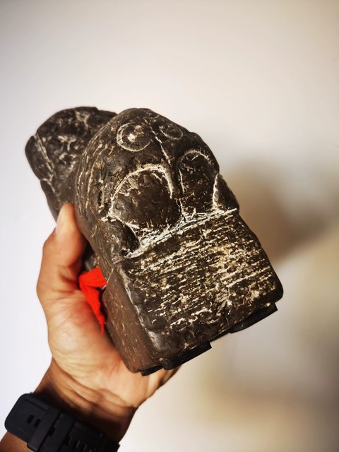 古玩雜項案頭獅真品鑒賞圖