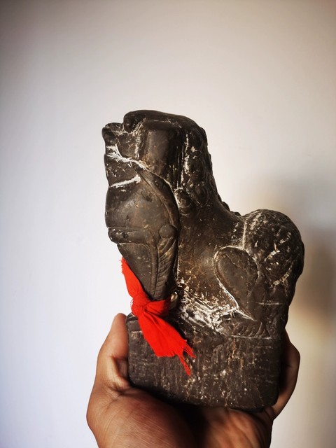 古玩雜項案頭獅真品鑒賞圖