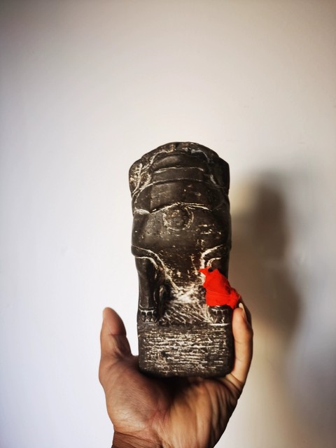 古玩雜項案頭獅真品鑒賞圖