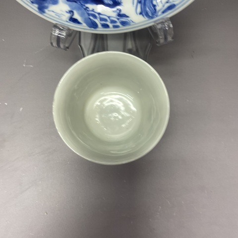 古玩陶瓷清晚期·【五倫圖】青花杯碟拍賣(mài),當(dāng)前價(jià)格4260元