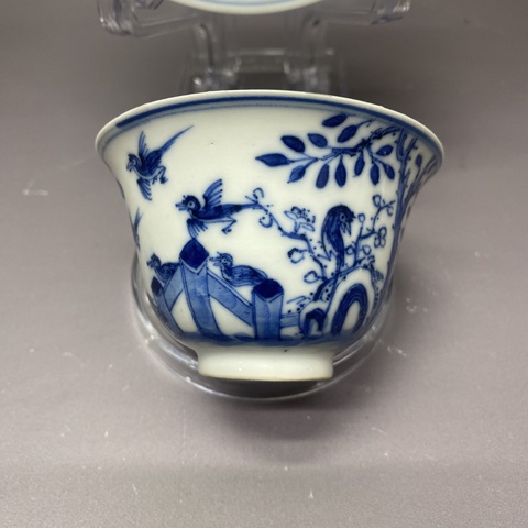 古玩陶瓷清晚期·【五倫圖】青花杯碟拍賣(mài),當(dāng)前價(jià)格4260元