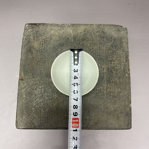 古玩陶瓷吹綠釉茶圓真品鑒賞圖