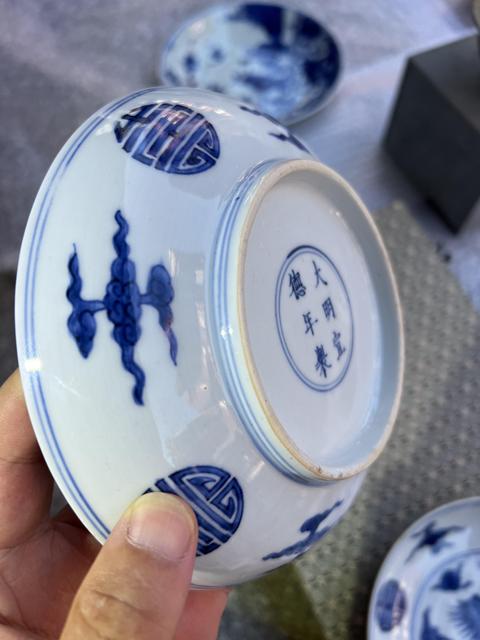 古玩陶瓷青花鳳紋盤真品鑒賞圖