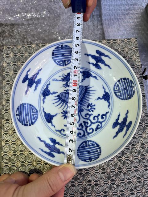 古玩陶瓷青花鳳紋盤真品鑒賞圖