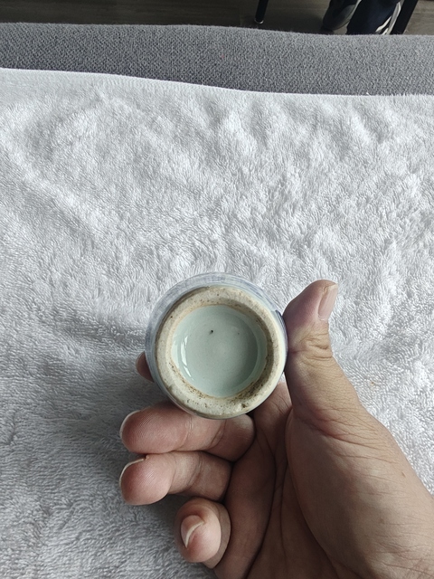 古玩陶瓷青花淡描花卉紋撇口瓶真品鑒賞圖