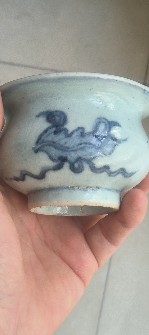 古玩陶瓷青花香爐真品鑒賞圖