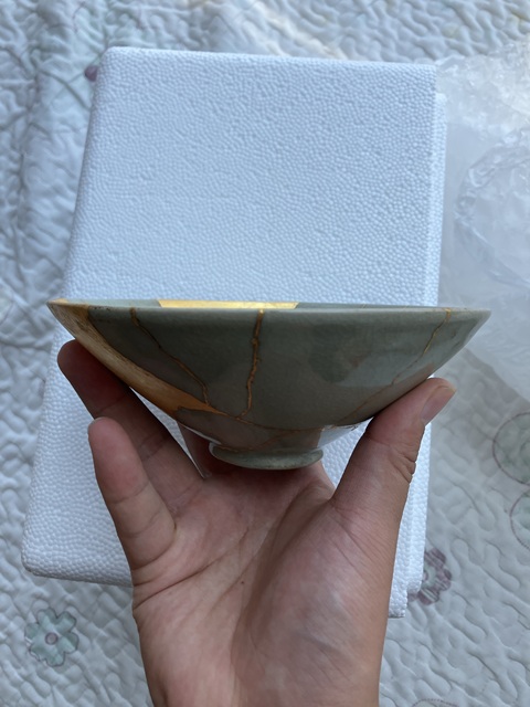 古玩陶瓷宋臨汝窯青瓷盞真品鑒賞圖