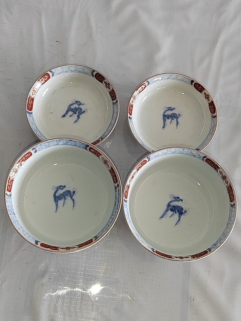 古玩陶瓷青花加彩蓋碗拍賣,當前價格200元