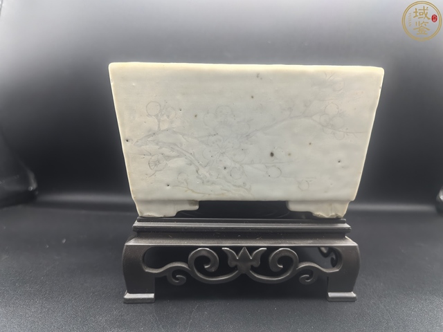 古玩陶瓷白釉刻瓷方格洗真品鑒賞圖