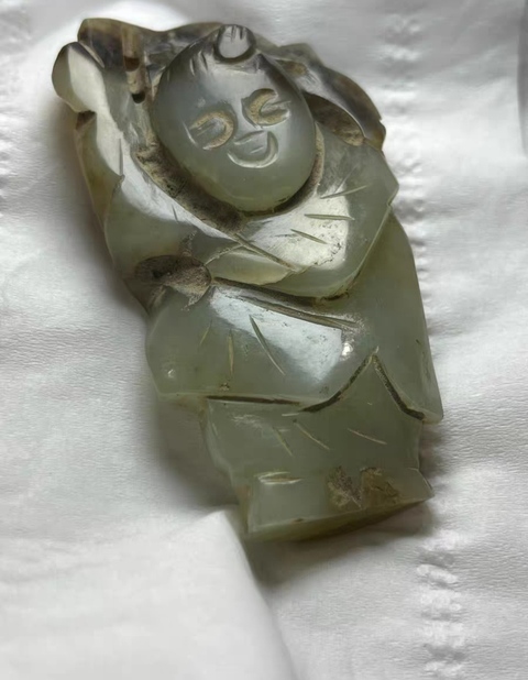 古玩玉器童子真品鑒賞圖