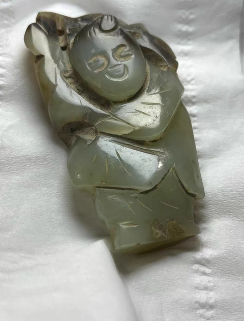 古玩玉器童子真品鑒賞圖