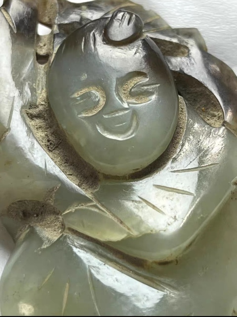 古玩玉器童子真品鑒賞圖