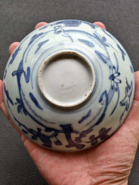 古玩陶瓷花鳥紋青花碗真品鑒賞圖