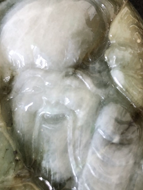 古玩玉器翡翠雕“壽星”把件真品鑒賞圖