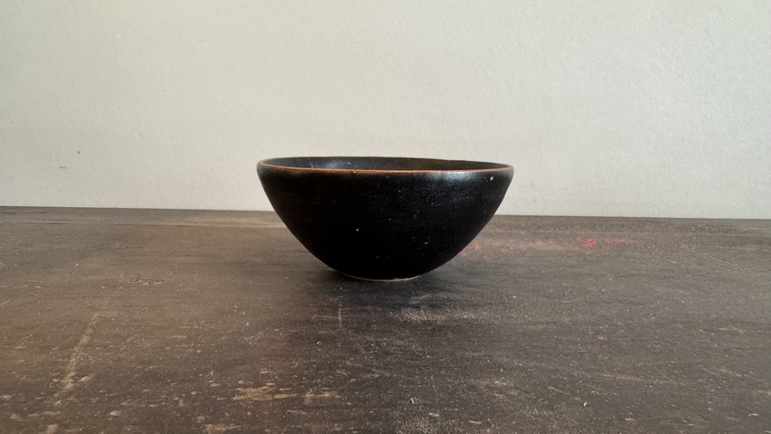 古玩陶瓷吉州窯黑釉茶盞真品鑒賞圖