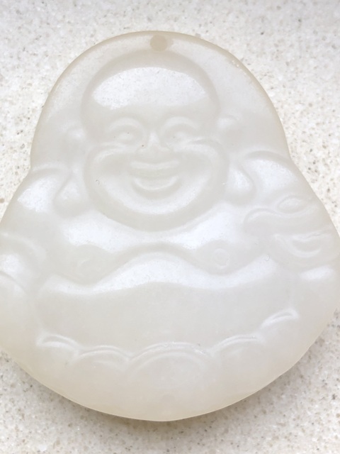 古玩玉器和田玉雕“佛公”掛件真品鑒賞圖