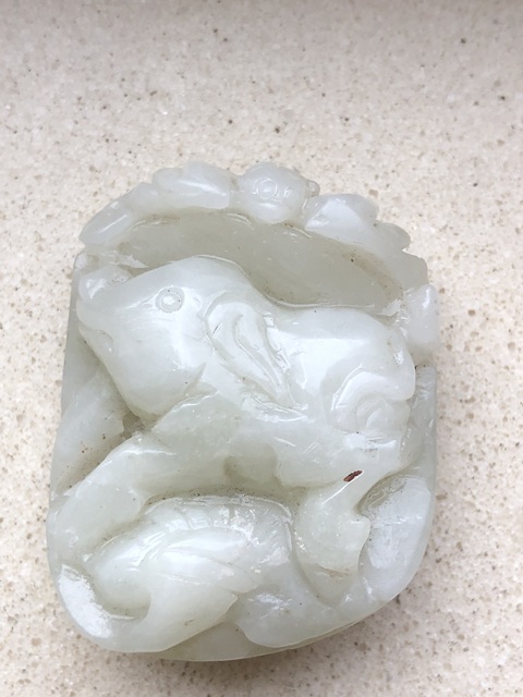 古玩玉器和田玉雕“福如意”掛件真品鑒賞圖