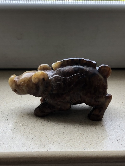 古玩玉器和田玉雕“瑞獸”擺件真品鑒賞圖