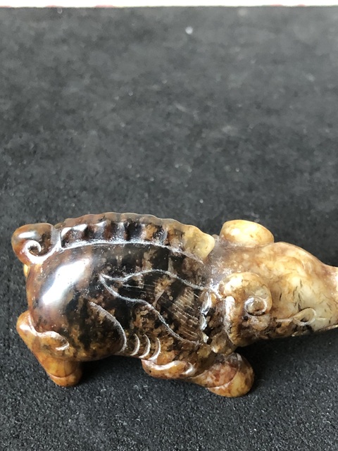 古玩玉器和田玉雕“瑞獸”擺件真品鑒賞圖