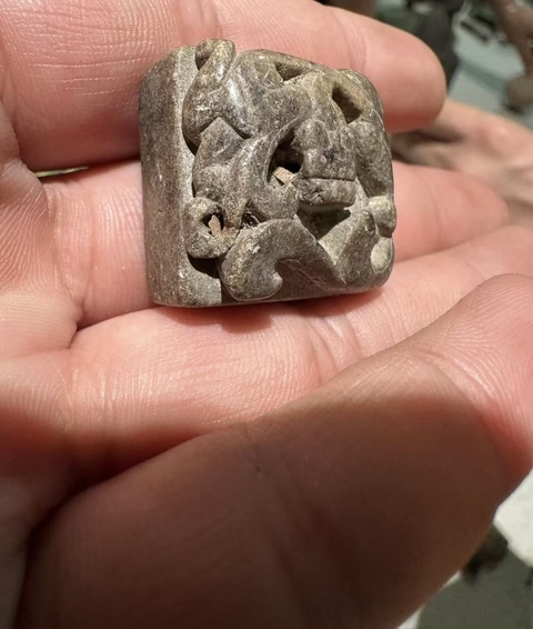 古玩玉器做舊仿古“龍鈕玉印”真品鑒賞圖