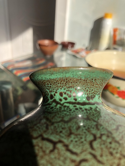 古玩陶瓷博山窯梅瓶真品鑒賞圖
