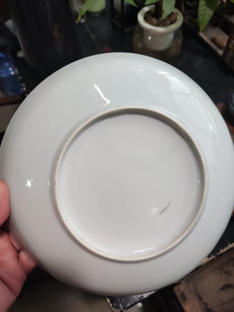 古玩陶瓷魚藻紋青花盤真品鑒賞圖