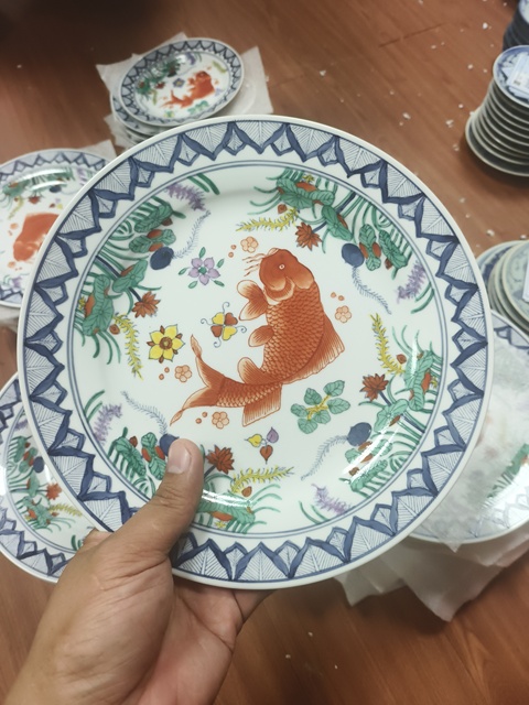古玩陶瓷創(chuàng)匯·五彩魚藻紋盤 真品鑒賞圖