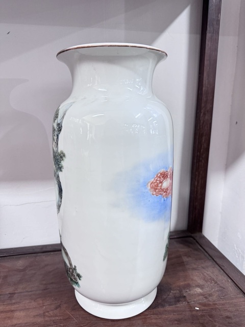 古玩陶瓷郭子儀遇仙圖粉彩燈籠瓶真品鑒賞圖