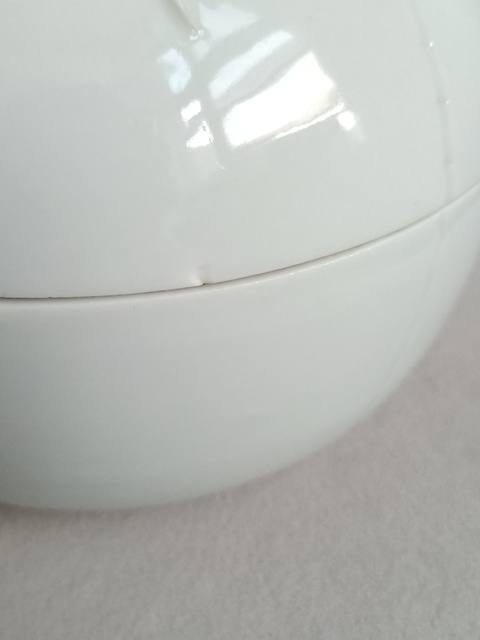 古玩陶瓷白釉南瓜蓋盒真品鑒賞圖