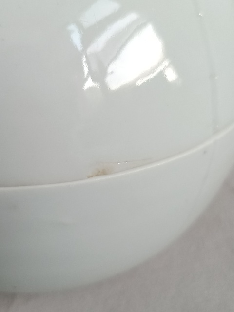 古玩陶瓷白釉南瓜蓋盒真品鑒賞圖