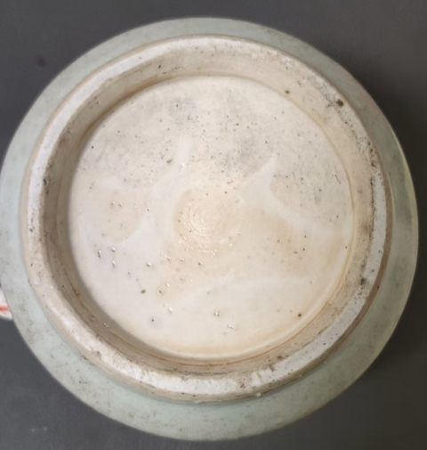 古玩陶瓷豆青釉刻花香爐真品鑒賞圖