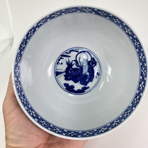 古玩陶瓷青化八仙人物碗真品鑒賞圖